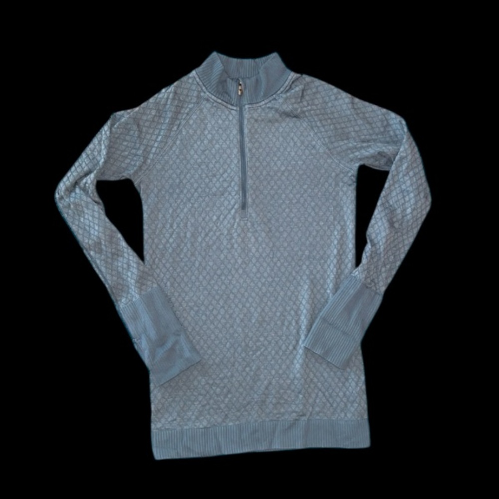 Lululemon Rest Less size 6 slate blue and white 1/2 zip pullover - Picture 6 of 9